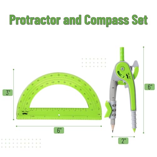 Mr. Pen- Compass and Protractor Set, Geometry Kit, Math Compass for Geometry, Back to School Supplies