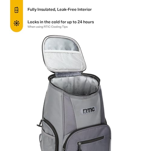 RTIC 15-Can Lightweight Backpack Cooler, Smoke — view 2