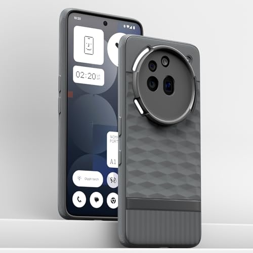 Image of Amazon Basics Back Cover for Nothing Phone 3a Pro 5G | Full Camera Protection | TPU Soft Flexible Shockproof Bumper Case(Grey)