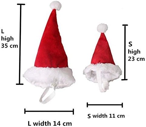 BT Bear® Pet Christmas Costume,Dog Christmas Hat Pet Cat Christmas Santa Hat for Cats Puppy Small Dogs Medium Dogs Large Dogs (Large)