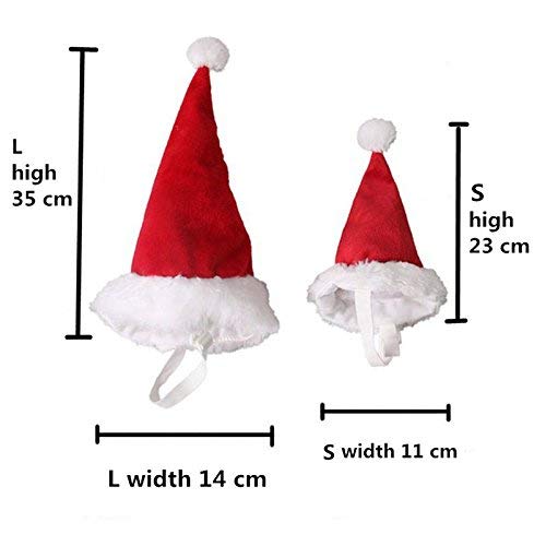 BT Bear® Weihnachtskostüm für Hunde und Katzen, Weihnachtsmütze für Welpen, Kleine, Mittelgroße und Große Hunde