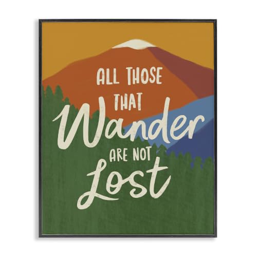 Adventure Quote Mountain Wilderness, 16 x 20 Inch Framed Giclée Print