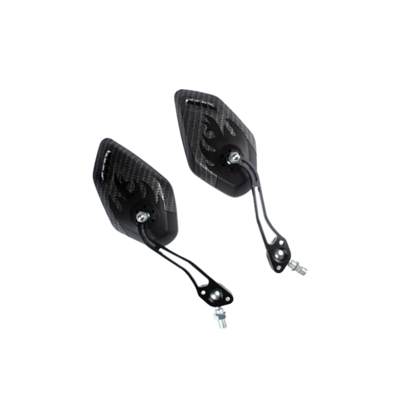 Specchietti Bici Manubrio Neri per 21-23mm, Alluminio e ABS Coppia | Angolo Ampio, Regolabili e Rotanti, Design Compatto per Manubrio 21-23mm, Accessori Ciclismo, Nero
