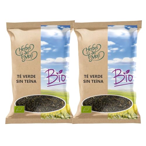 Pack 2 Té Descafeinado Herbes del Molí Bio 60 g, infusión ecológica a granel de hojas de té descafeinado, sabor clásico y preparación sencilla, 120 g totales.