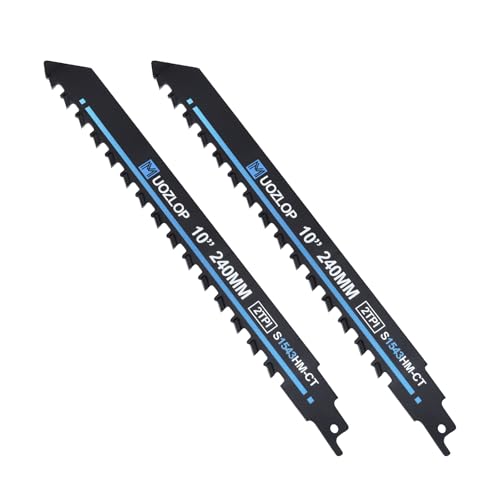 MUOZLOP Lames de scie sabre pour pierre - En métal dur - Pour pierre, métal, brique, béton (2, 240 mm)