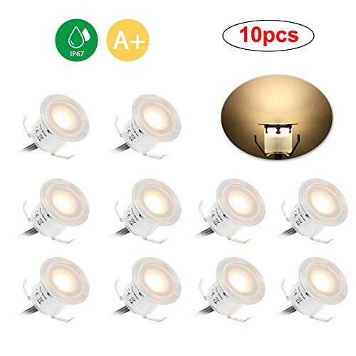 Preisvergleich Produktbild Docooler LED Einbaustrahler,Einbauleuchten,10 Stück LED Deckenspots,Badestrahler, 6W 500LM Deckenstrahler / IP67 Wasserdicht (Warmweiß 2800-3200K),10 Stück
