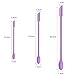 MIXNEX Silicone Cosmetic Spatulas – 3-Piece Set Small/Medium/Large (6.3 in, 8.3 in, 10.2 in), Double-Ended Scraper Scoops Every Drop of Lotion, Serum & Foundation – Lavender