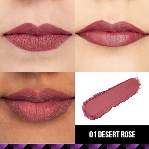 Image of Staze 9to9 Velvet Kiss Lipstick | Matte + Intense Color Lipstick | 12H Long Stay | Moisturizing & Lightweight Formula | 01 Desert Rose | 3.8g