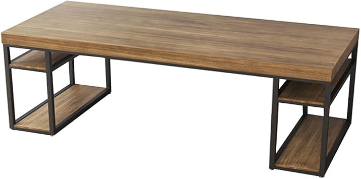 Office Desk Home Solid Wood Desk 5cm Thick, Laptop Workben with Dual Storage Racks, Simple Installation and Strong Load-Bearing 5cm Thick 220x80x75cm