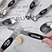 Magnetic Measuring Spoons Set of 8 Stainless Steel Stackable Dual Sided Nesting Teaspoons and Tablespoons for Measuring Dry and Liquid Ingredients