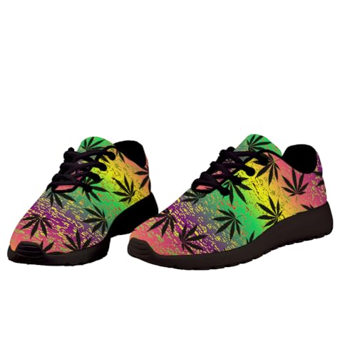 Men Women Marijuana Sneakers Pot Leaf Weed Shoes Comfortable Running Walking Tennis Shoes4