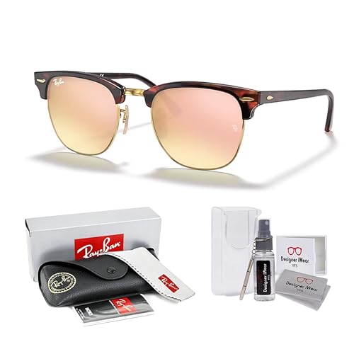 Image of Ray-Ban RB3016 CLUBMASTER Sunglasses For Men For Women +BUNDLE with ACCESSORY EYEWEAR KIT