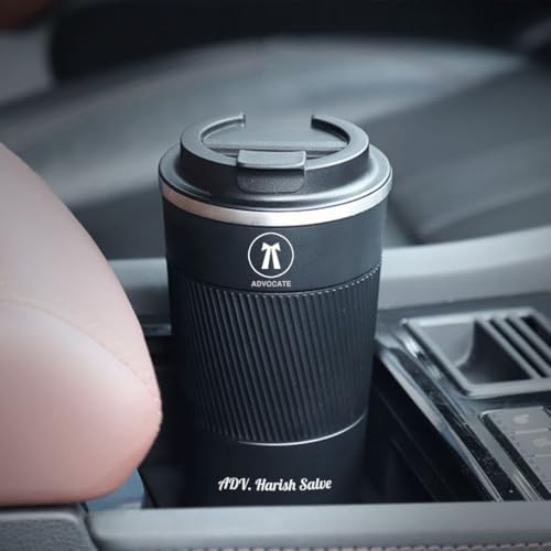Image of Giftana Personalized Coffee Tumbler with Name, Customized Travel Mug with Lid, Coffee Mug for Men and Women, Birthday Gifts, Valentine's Day Gift, Corporate Gifts for Employee (Advocate)