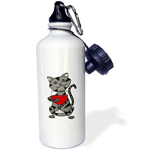 3dRose Unisex's wb_256473_2 Botella de agua, color blanco, 21 oz