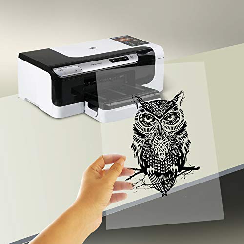 Kinjoek 50 Sheets 8.5 X 11 Inch Inkjet Transparency Film Sheets Photo Paper, Waterproof Clear Quick Drying Exposure Positive For Silk Screen Printer Printing #TOP3