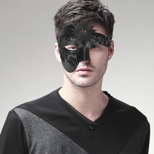 Image of Coddsmz Couples Masquerade Mardi Gras Christmas Venetian Cosplay Costume Halloween Party Mask Set