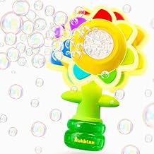 Sunflower Bubble Machine for Kids, Automatic Bubble Gun with Colorful Lights, Handheld Flower Bubble Toy for Toddlers, 25,000+ Bubbles, 3 Modes, Outdoor Bubble Blower, Easter, Wedding,Birthday Gift