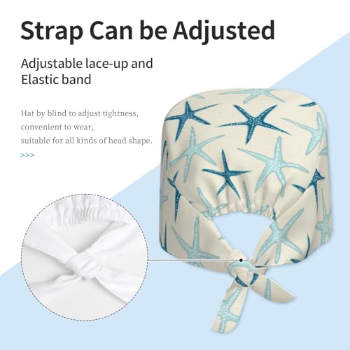 Image of Unisex Adjustable Surgical Sweatband - Elastic Bandage Cap - Scrub Caps for Nurse Working Cap