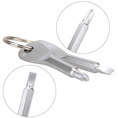 Buspoll Screwdriver Keychain Tool Edc Outdoor Multifunction Repair Pocket Screwdriver Phillips Screwdriver Flat Head Screwdriver #TOP2