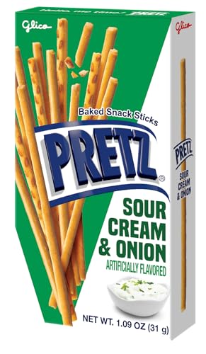 Glico Pretz Sour Cream & Onion, 1.09 oz (Pack of 10)