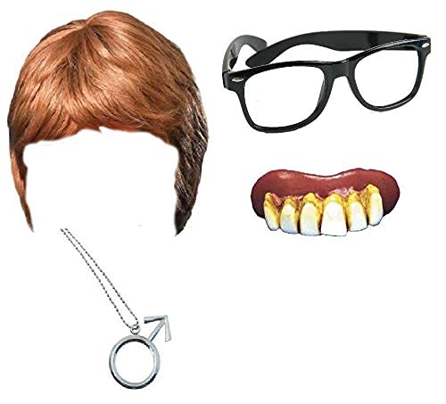 Mega_JumbleSale® Men's Austin Powers Groovy 50's Stag Night 6 Piece Fancy Dress Costume Fun Set