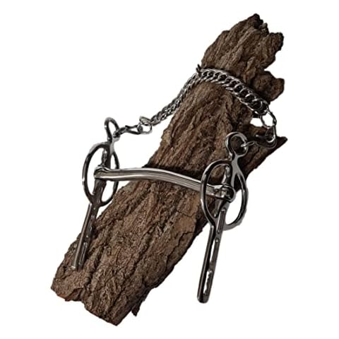 Esposita Liverpool Kandare Stange leicht gebogen aus Edelstahl - 3 Slots, Seitenteile beweglich 13,5cm Cover