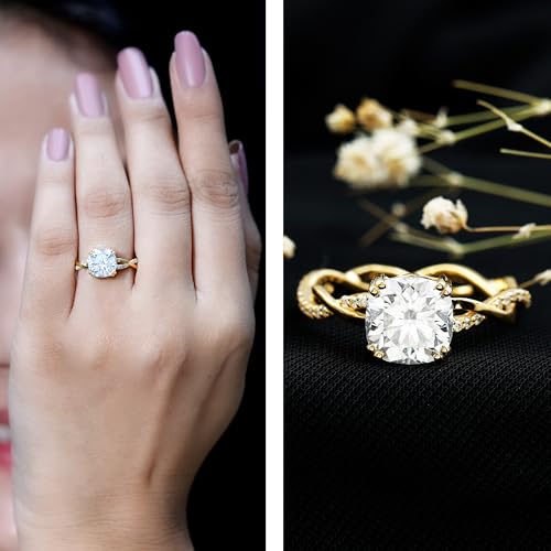 Certified Moissanite Solitaire Ring for Women, Infinity Engagement Colorless Gemstone Jewelry2