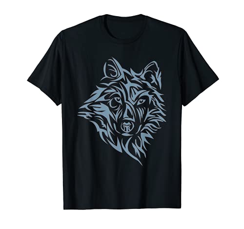 Dire Wolf Pochoir Motif loup tribal solitaire T-Shirt