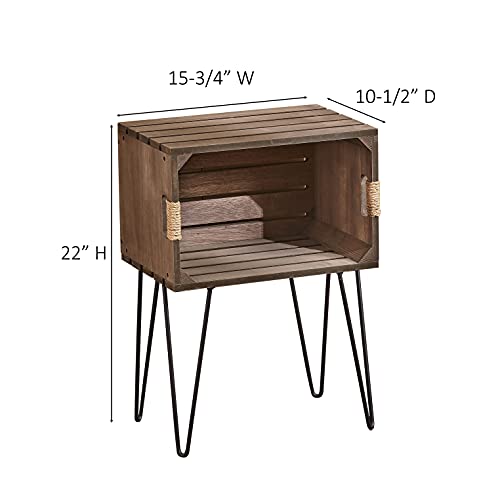 The Lakeside Collection Rustic Wooden Crate End Tables - Wood