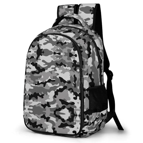 Sac à dos camouflage gris pour ne plus manquer de poches en voyage