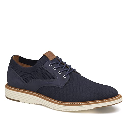 Johnston & Murphy Men's Upton Knit Plain Toe Navy Knit 10 M US