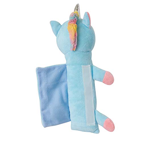 Image of Cloudz Kids Super Soft N' Cuddly Seat Belt Buddy XL Travel Pillow. Keep Your Kids Comfy and Supported at Home or On The Go! - Unicorn