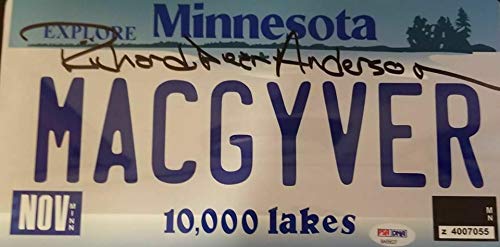 INGA Targa autografata Richard Dean Anderson MacGyver 15,2 x 30,5 cm