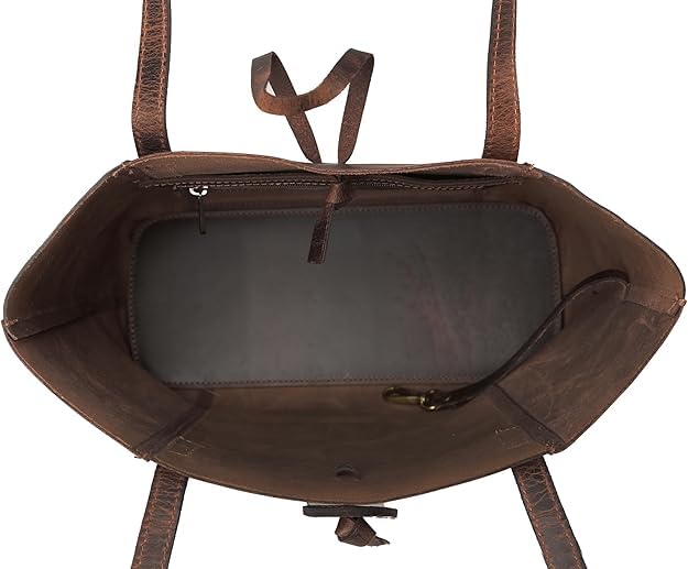 Image of Genuine Leather Tote Bag | Handbag | Shopper Purse Shoulder Bag