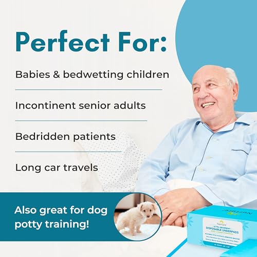 40 XL 36 x 36 Heavy Duty Ultra Absorbent Bed Pads w/ Adhesive by Nurture | Disposable Chux Liners, Underpads, Adult Incontinence Hospital Grade Chucks