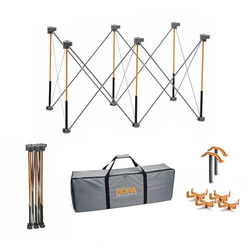 Bora Centipede 2 ft. L x 4 ft. W x 2.5 ft. H Folding Work Table Steel 1500 lb. capacity Gray/Yellow