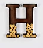 Wine Cork Holder Letter H | Wine Corks | Flowers | Metal Wooden Finished | Wall Art | Holidays | Home Kitchen Storage | Housewarming | Engagement | Bridal |