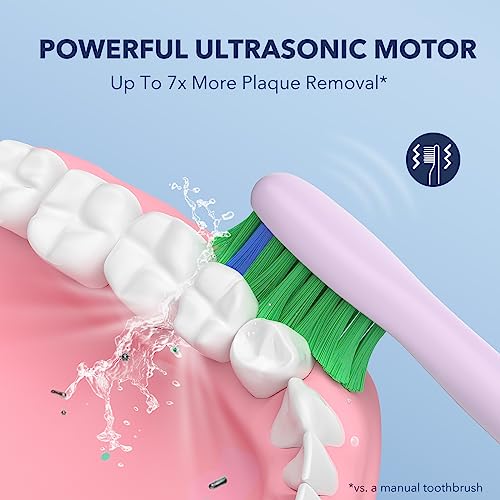 Image of ARISSON Sonic Electric Toothbrush for Adults and Kids, 40,000 VPM Power Toothbrush, 1.5H Fast Charge Ultrasonic Electric Toothbrushes with 2 Minutes Smart Timer, Cotton Candy