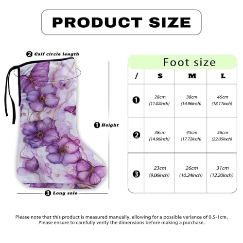 Luarisgur Butterfly Leg Cast Cover Purple Cast Sock Cover for Foot Decorative Leg Plaster Sleeve Large Foot Cast Cover Soft Elastic Leg Cast Protector for Women