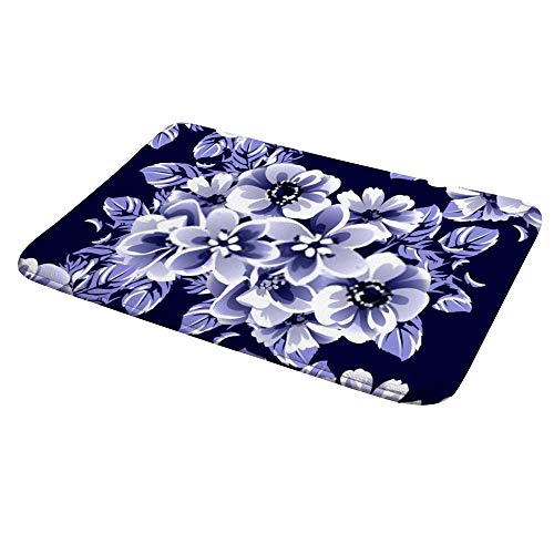 Tapis de douche floral ultra absorbant et lavable en machine - 5