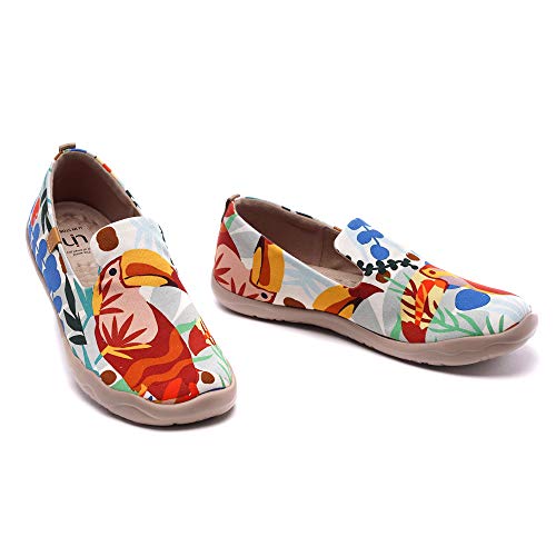 UIN Men's Slip Ons Color Loafers Canvas Lightweight Sneakers Walking Casual Art Painted Travel Shoes4