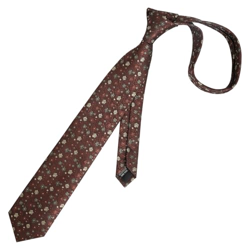 Image of Alizeal Mens 3.15inches Exquisite Floral Tie with Small Flower Printed Pocket Square