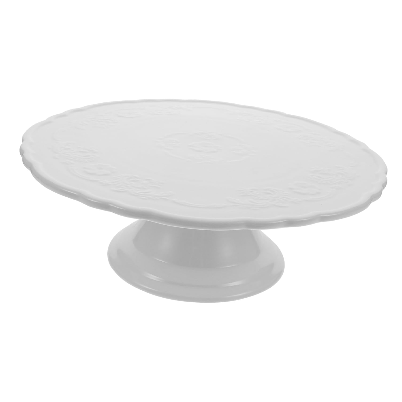 ABOOFAN Alzatina per Dolci in Ceramica Bianca 28cm per Dessert | Serving Muffins, Matrimoni e Tea Party, Design Elegante e Raffinato, Aspetto Romantico