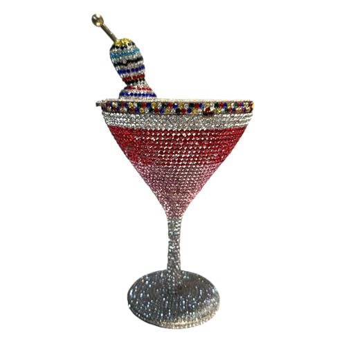Image of Women Goblet Rhinestone Evening Bag Cocktail Cup Diamond Clutch Funny Crystal Prom Handbag Wedding Purse for Party | Women, Goblet, Rhinestone, Cocktail Cup, Diamond, Funny