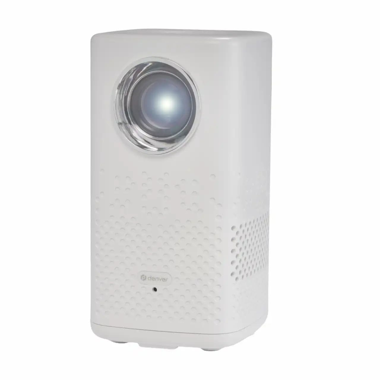 Denver PR-4700 Proiettore portatile 4K con batteria | 150 ANSI lumen, HDMI USB-A Bluetooth, 4K UHD 3840 x 2160p, per esterni e campeggio, durata della batteria di 2 ore