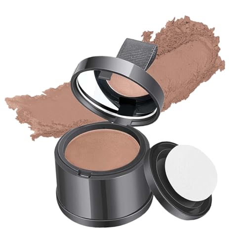 VIDSTW Polvo para Hairline Retoca Raíces, Polvos para el Pelo Hombre, Corrector Cubre Canas, Retoque Raices (Marrón Claro)