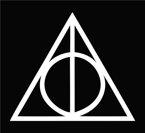 Deathly Hallows Decal Sticker white x1 Cover