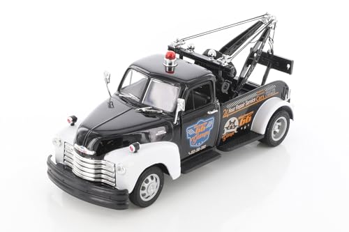 Modelo a escala 1/24 Chevy Tow Truck 1953 Negro miniatura 1
