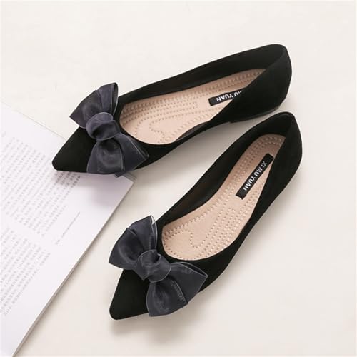 Unifizz Women's Flats, Ballet Flats for Women, Bowknot Pointed Toe Comfort Light Weight Slip-On Dress Shoes2