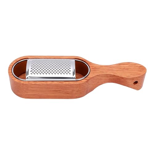 Rallador de queso de acero inoxidable con mango de madera miniatura 2